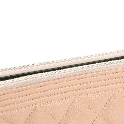 Chanel Caviar Quilted Small Boy Clutch With Chain Beige 11 of 11