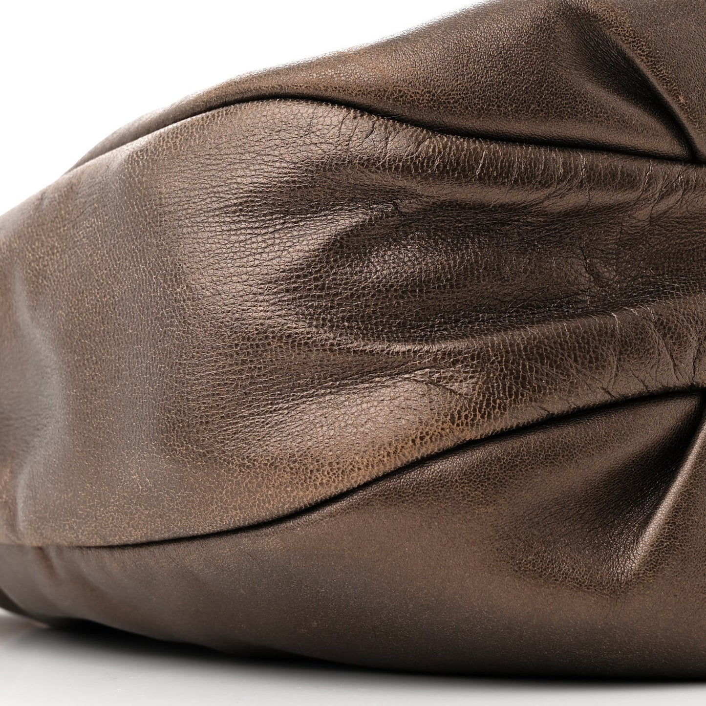 Metallic Nappa Hobo Bronze