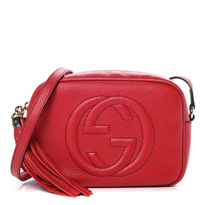 Gucci Pebbled Calfskin Small Soho Disco Bag Tabasco Red 1 of 13