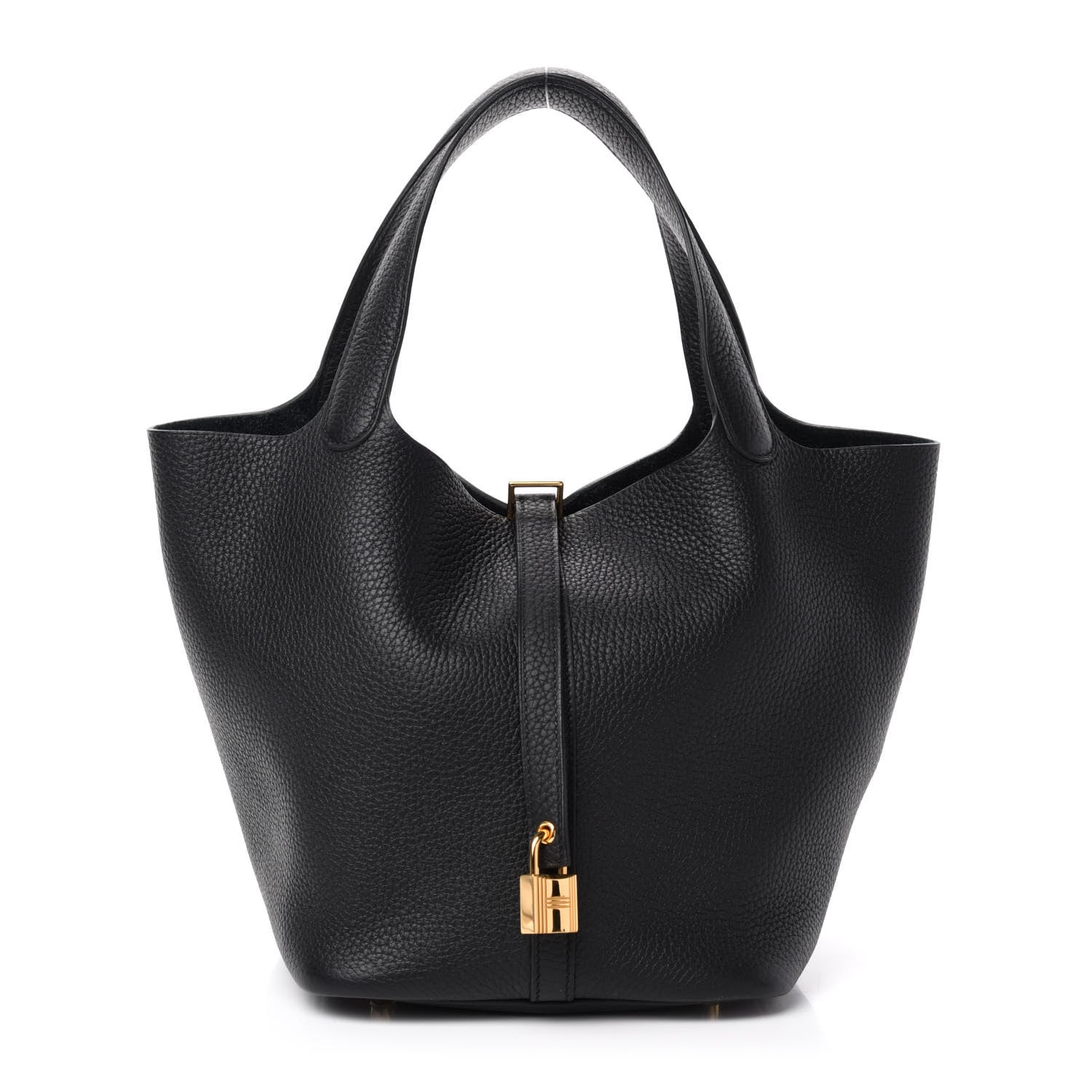 Hermes Taurillon Clemence Picotin Lock 22 MM Black 1 of 10