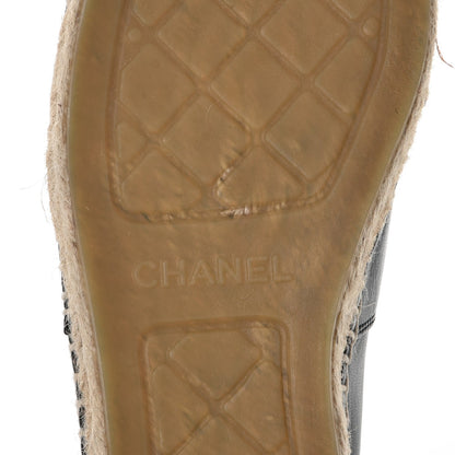 Chanel Lambskin CC Espadrilles 38 Black 7 of 11