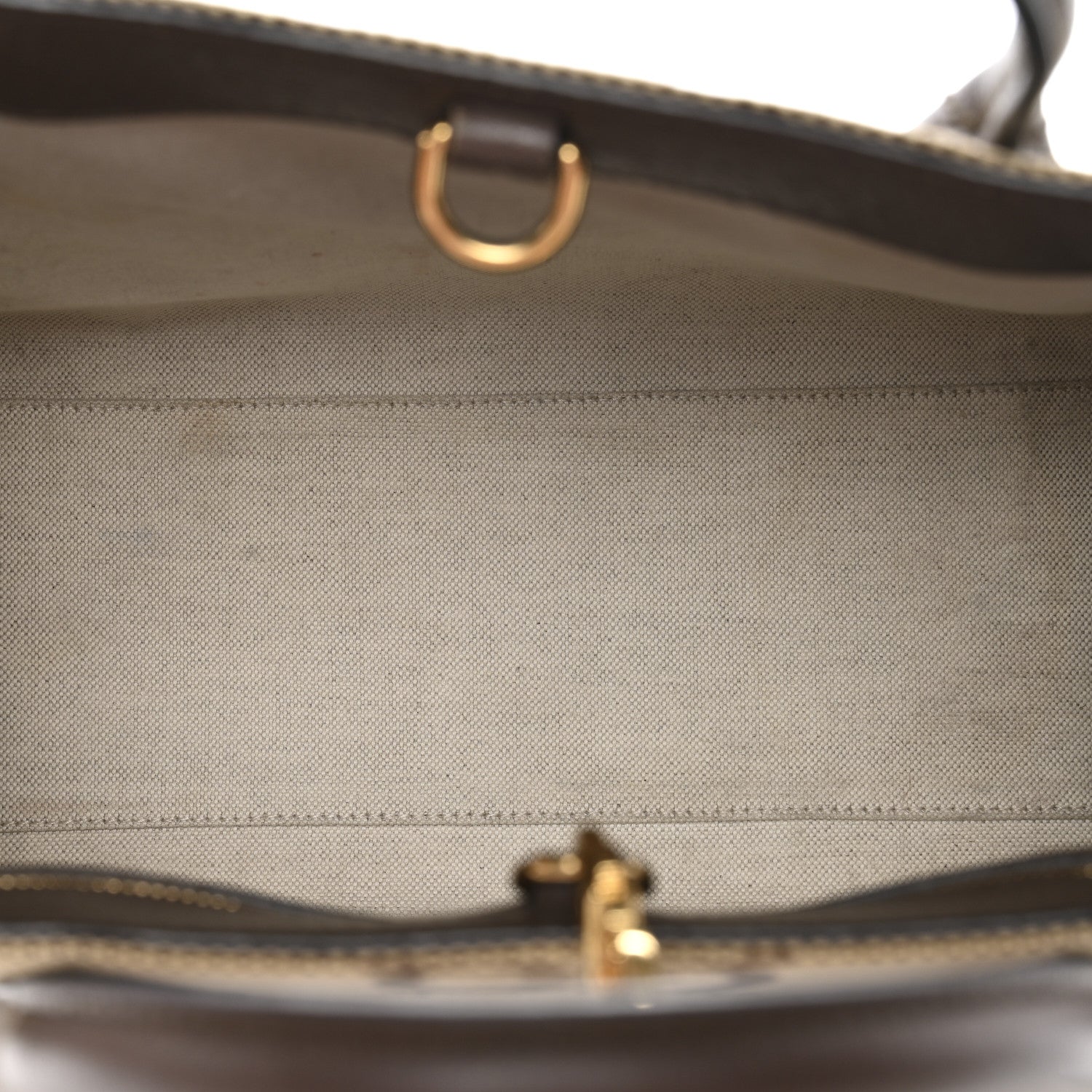 Gucci Monogram Jumbo GG Textured Dollar Calfskin Web Small Tote Bag Camel Ebony New Acero 5 of 20