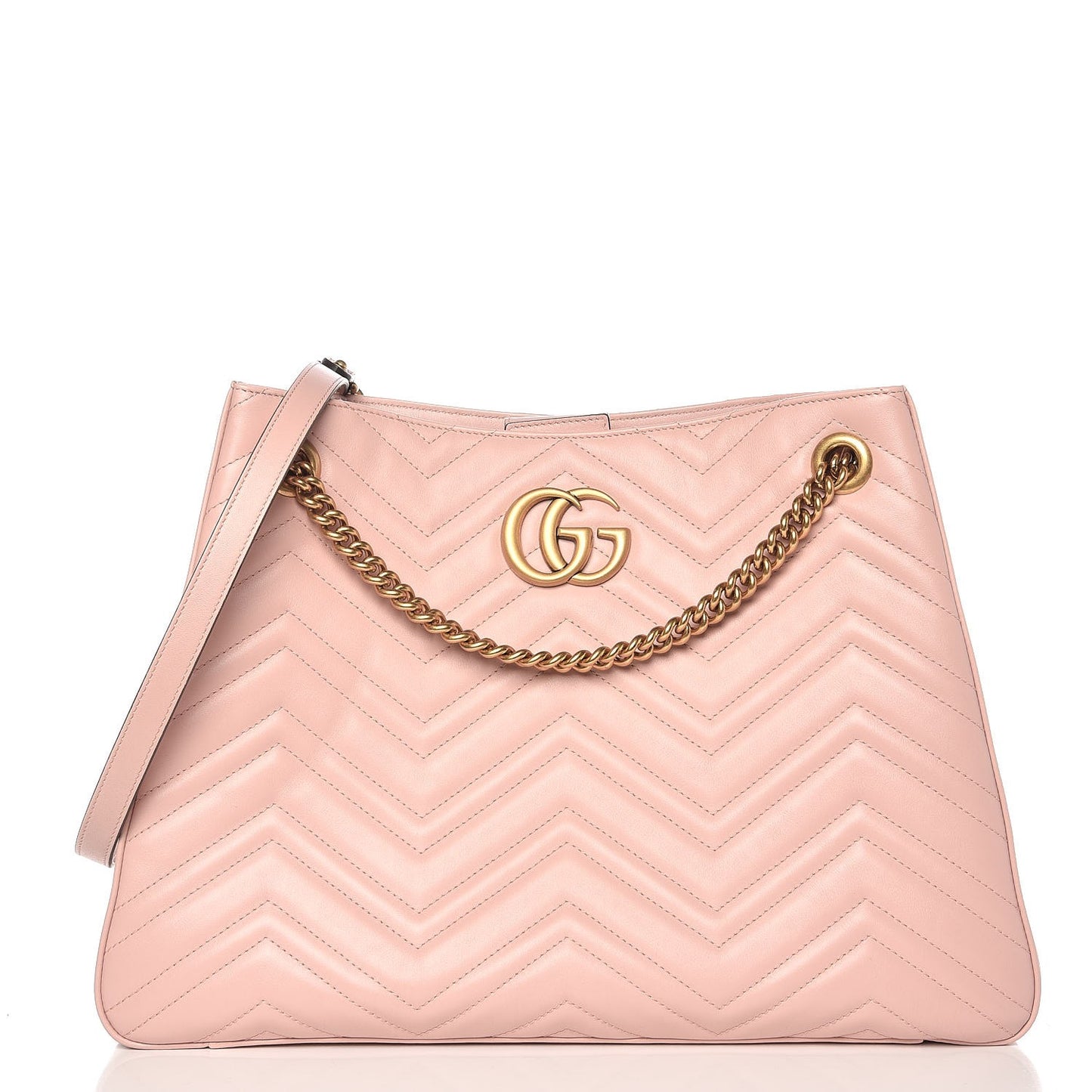 Calfskin Matelasse Medium GG Marmont Shoulder Tote Bag Perfect Pink