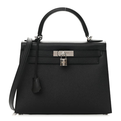 Hermes Epsom Kelly Sellier 28 Black 1 of 12