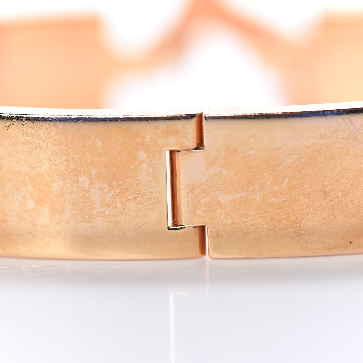 Enamel Narrow Clic Clac H Bracelet PM White