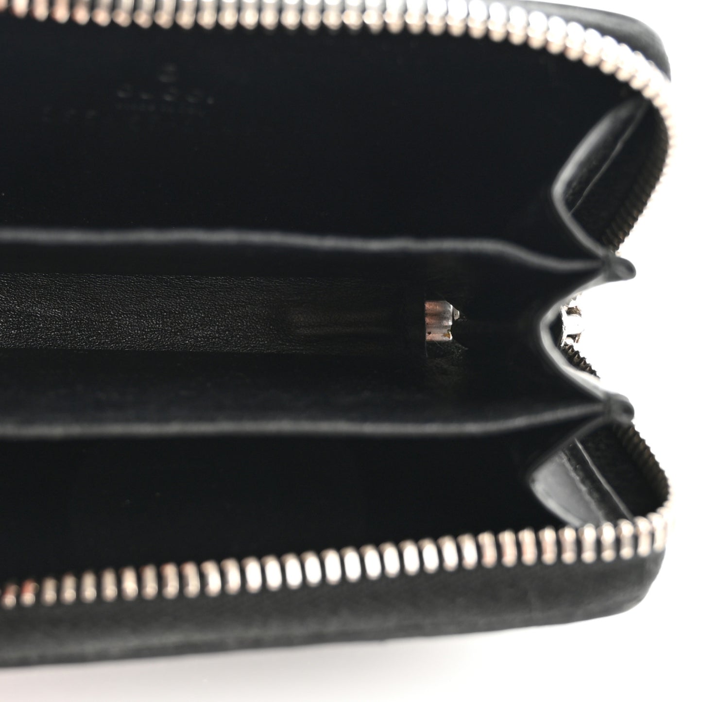 Guccissima Zip Around Card Case Black