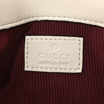 Gucci Lambskin Matelasse Mini GG Marmont Shoulder Bag White 6 of 10