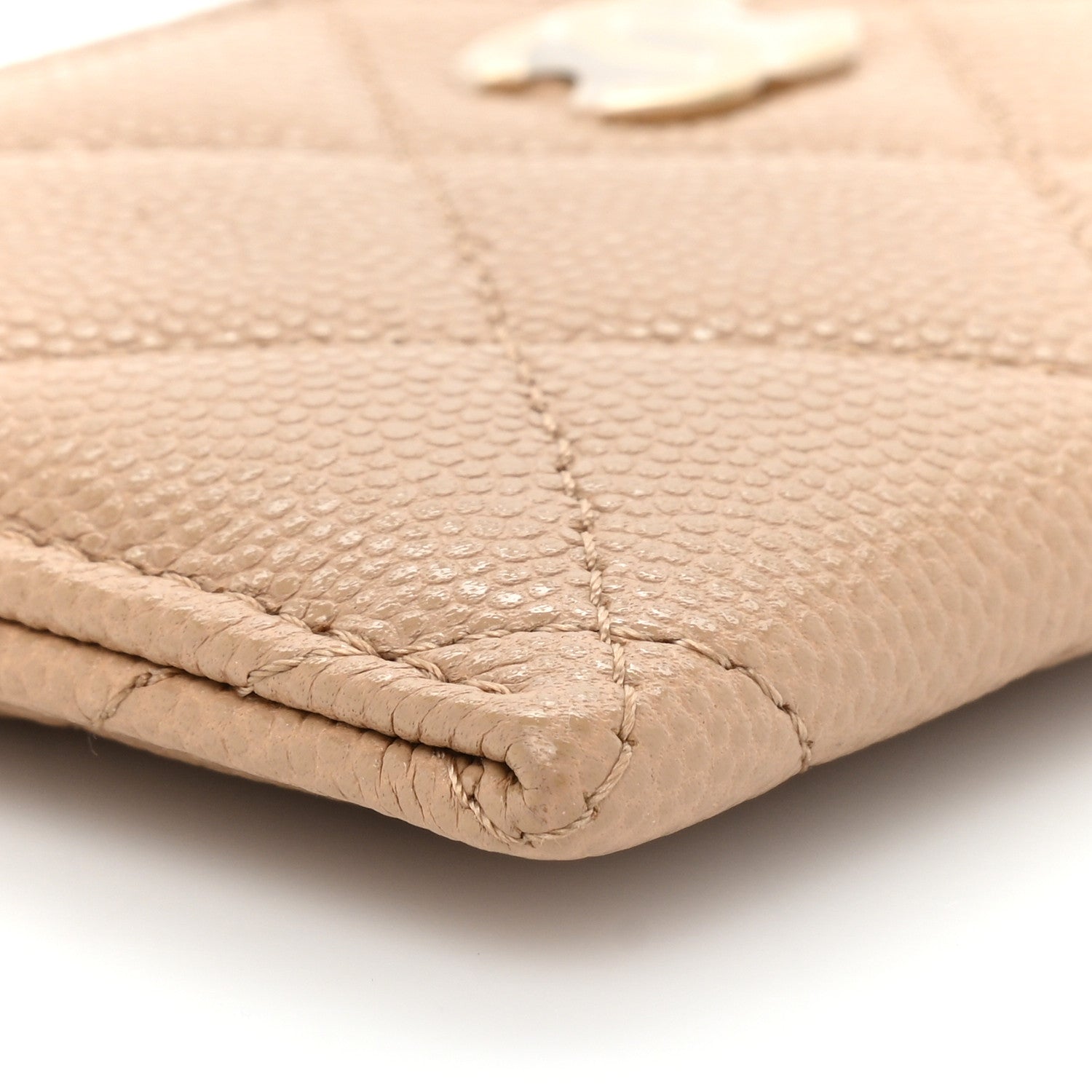 Chanel Caviar Quilted Card Holder Beige 10 of 12