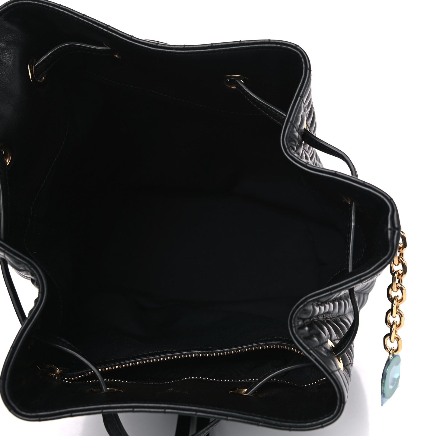 Calfskin Quilted Small C Backpack Black