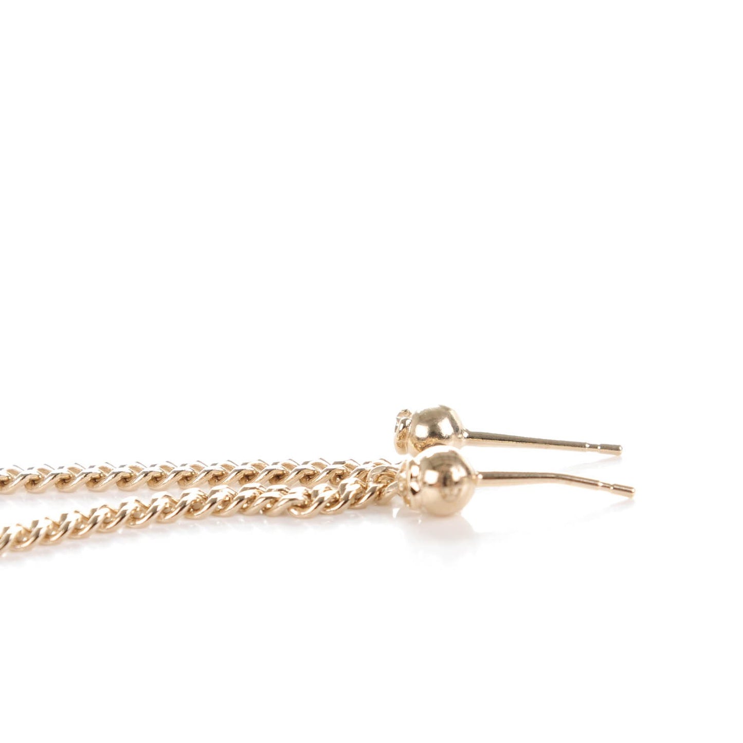 Resin Pearl CC Drop Earrings Gold