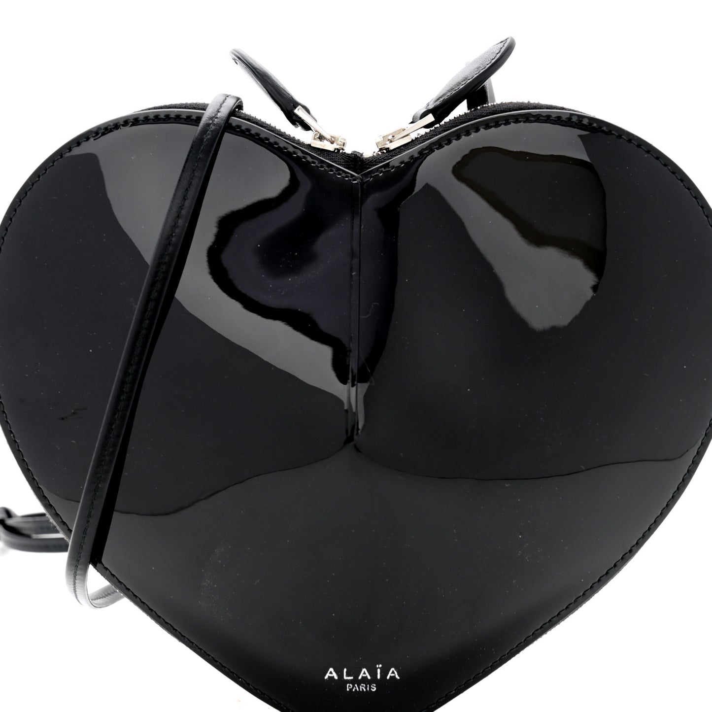 Patent Calfskin Le Coeur Bag Black