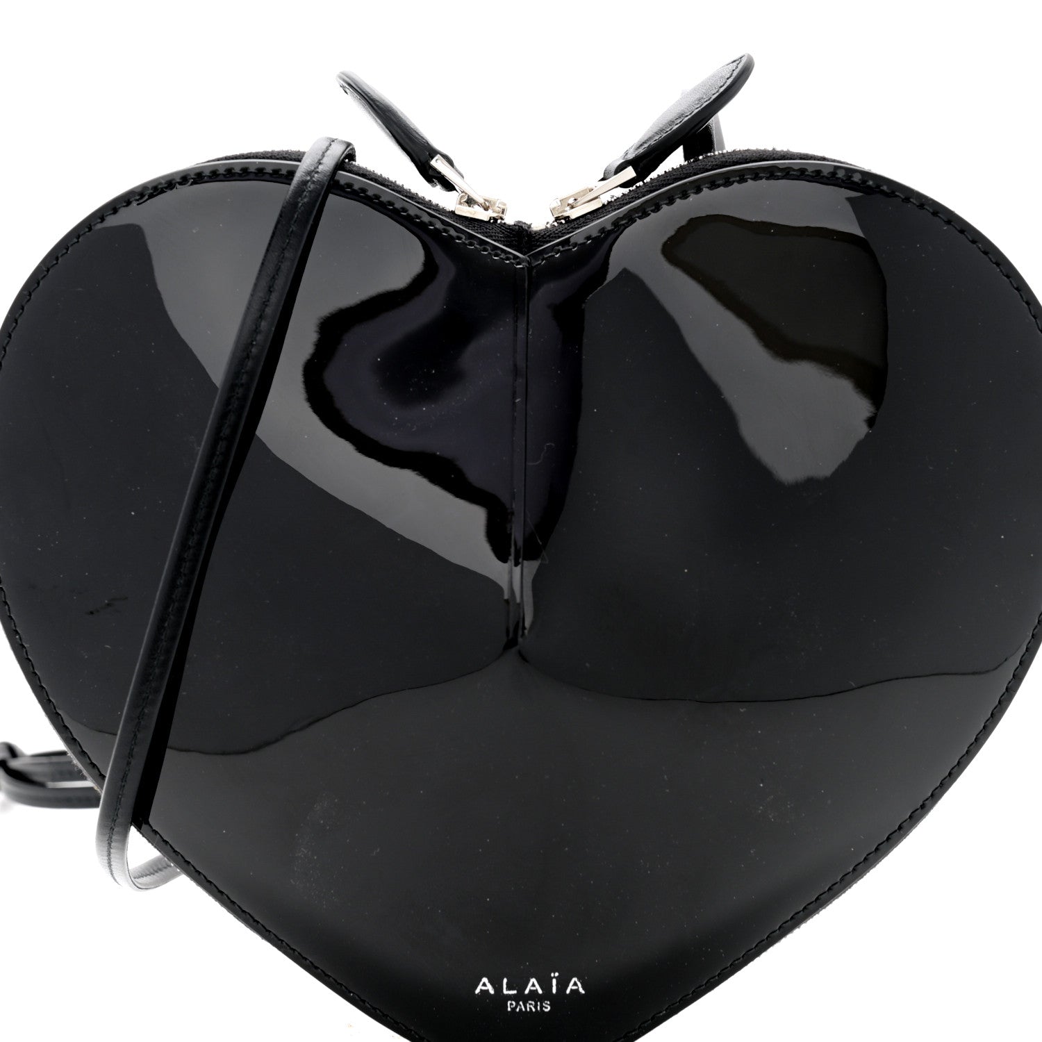 Alaia Patent Calfskin Le Coeur Bag Black 7 of 9