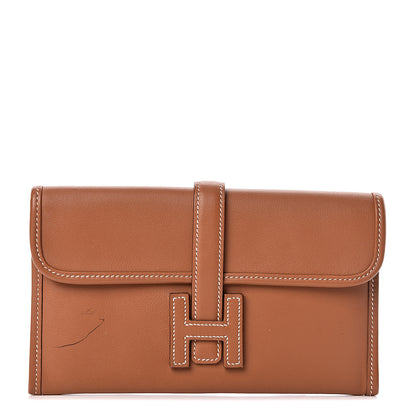 Hermes Swift Jige Duo Clutch Toffee 1 of 9