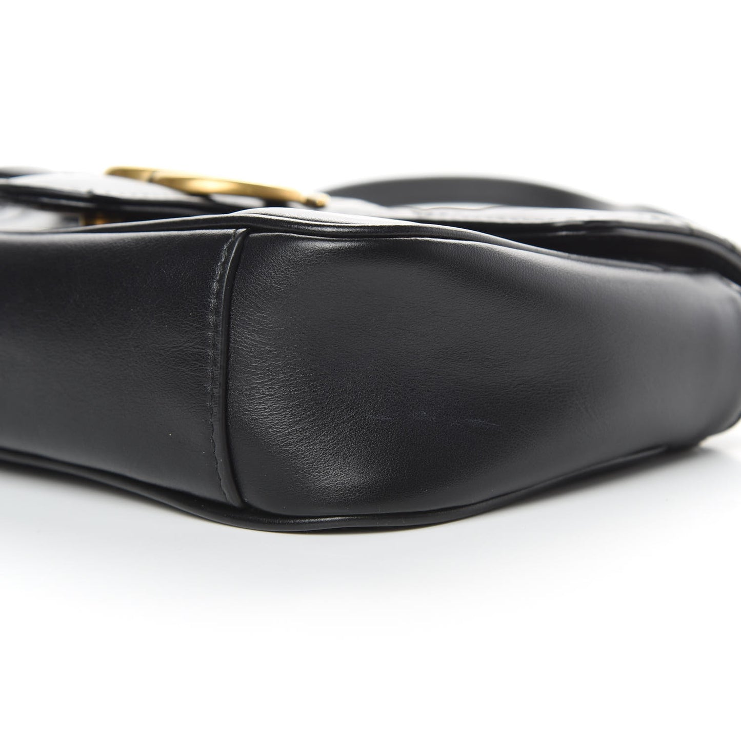Calfskin Matelasse Mini GG Marmont Shoulder Bag Black