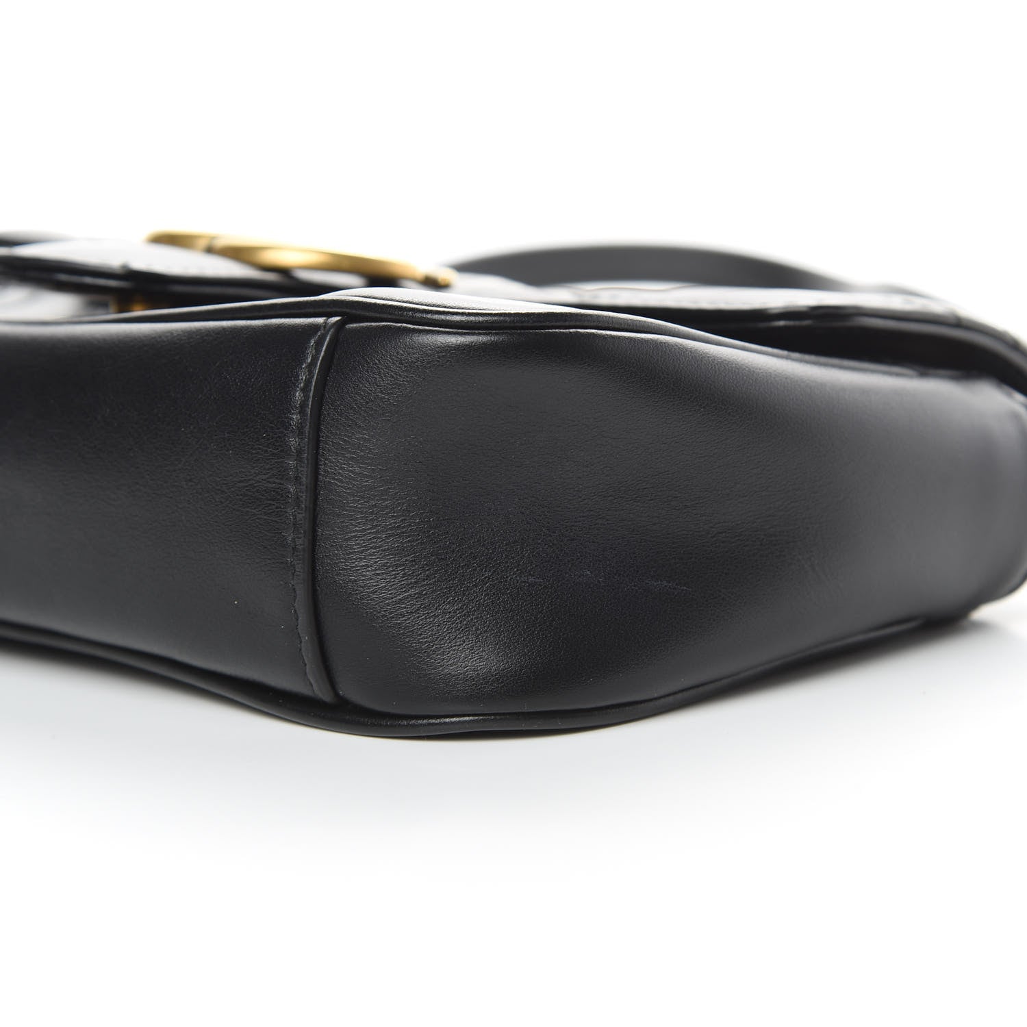 Gucci Calfskin Matelasse Mini GG Marmont Shoulder Bag Black 10 of 14