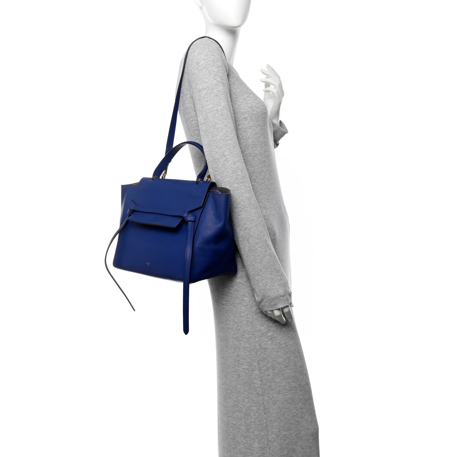 Celine Grained Calfskin Mini Belt Bag Indigo 2 of 11