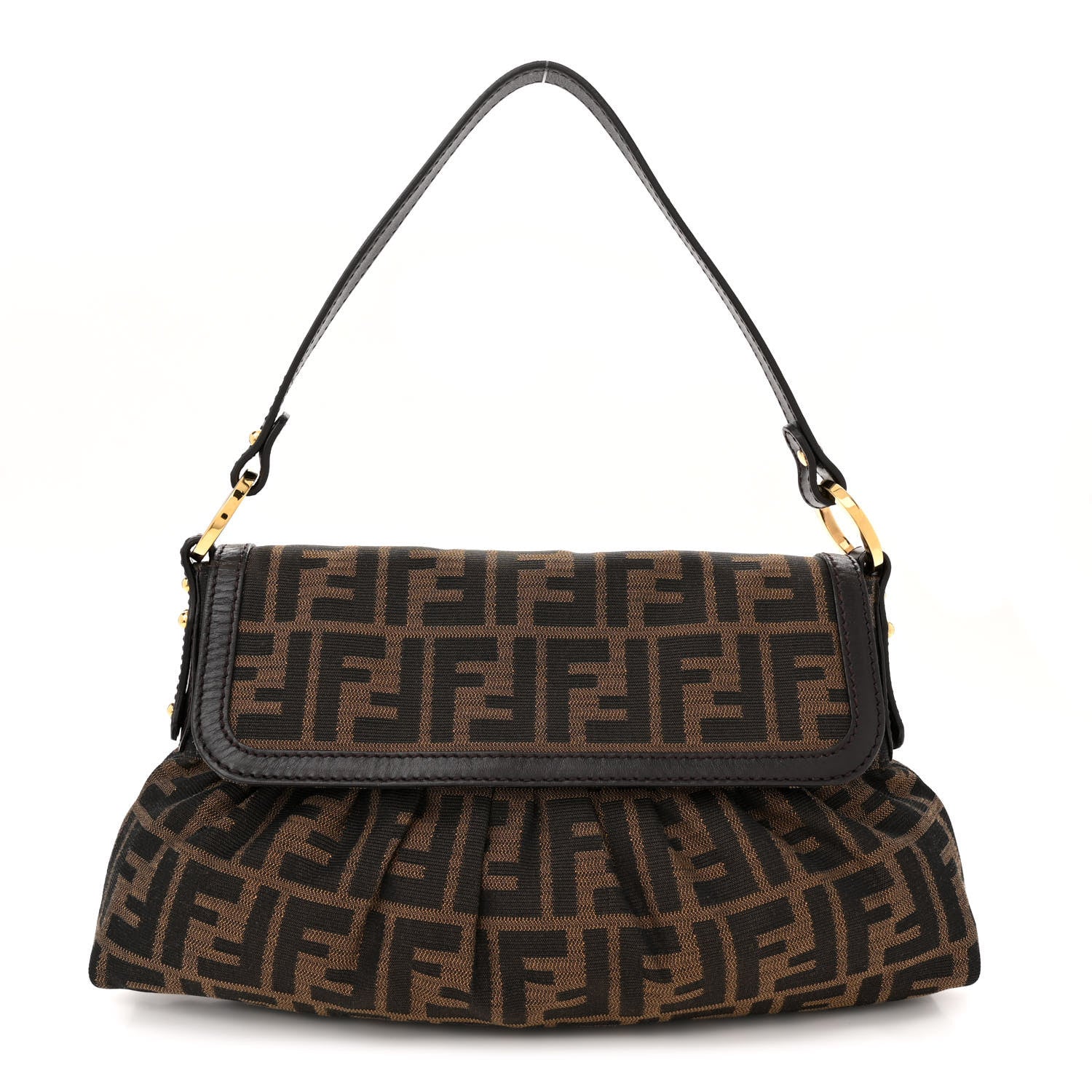 Fendi Zucca Small Chef Shoulder Bag Tobacco 1 of 10