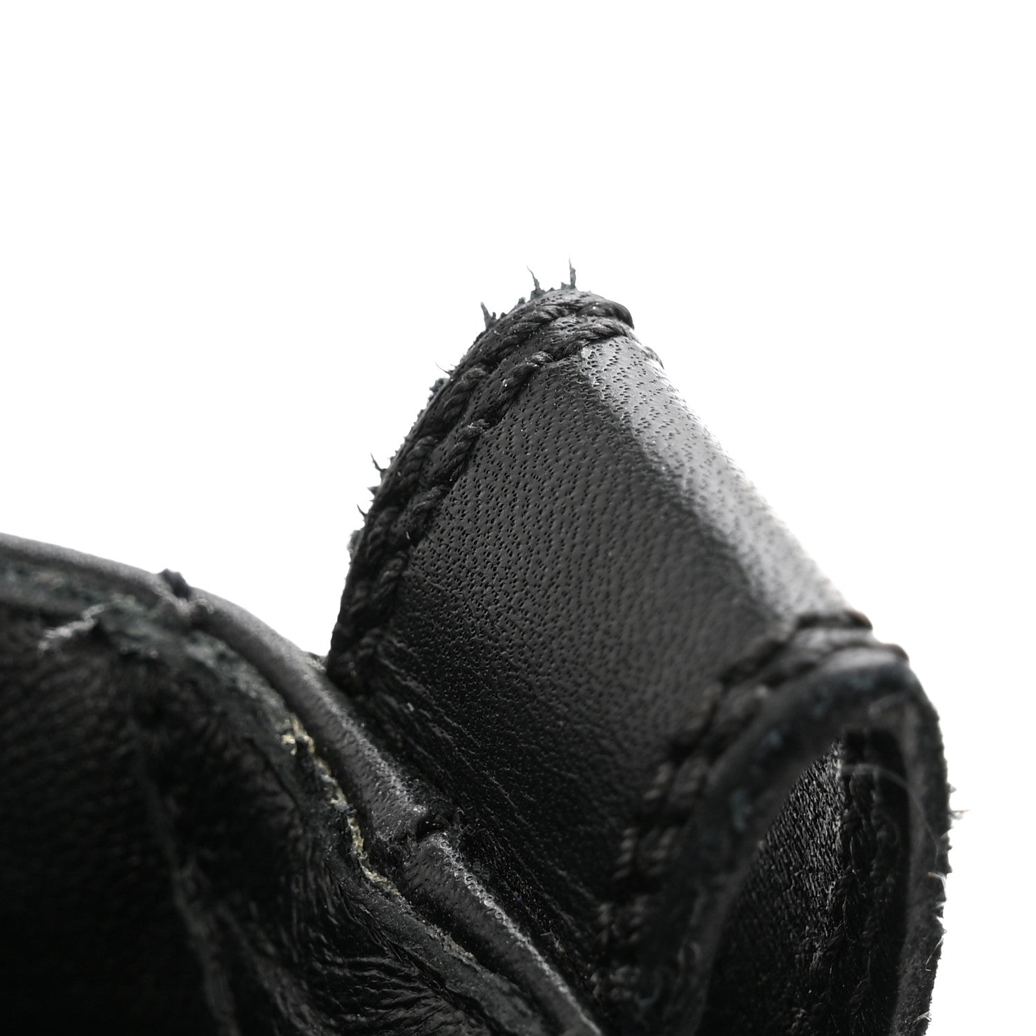 Chanel Calfskin Quilted Lace Up Combat Boots 37.5 Black 10 of 12