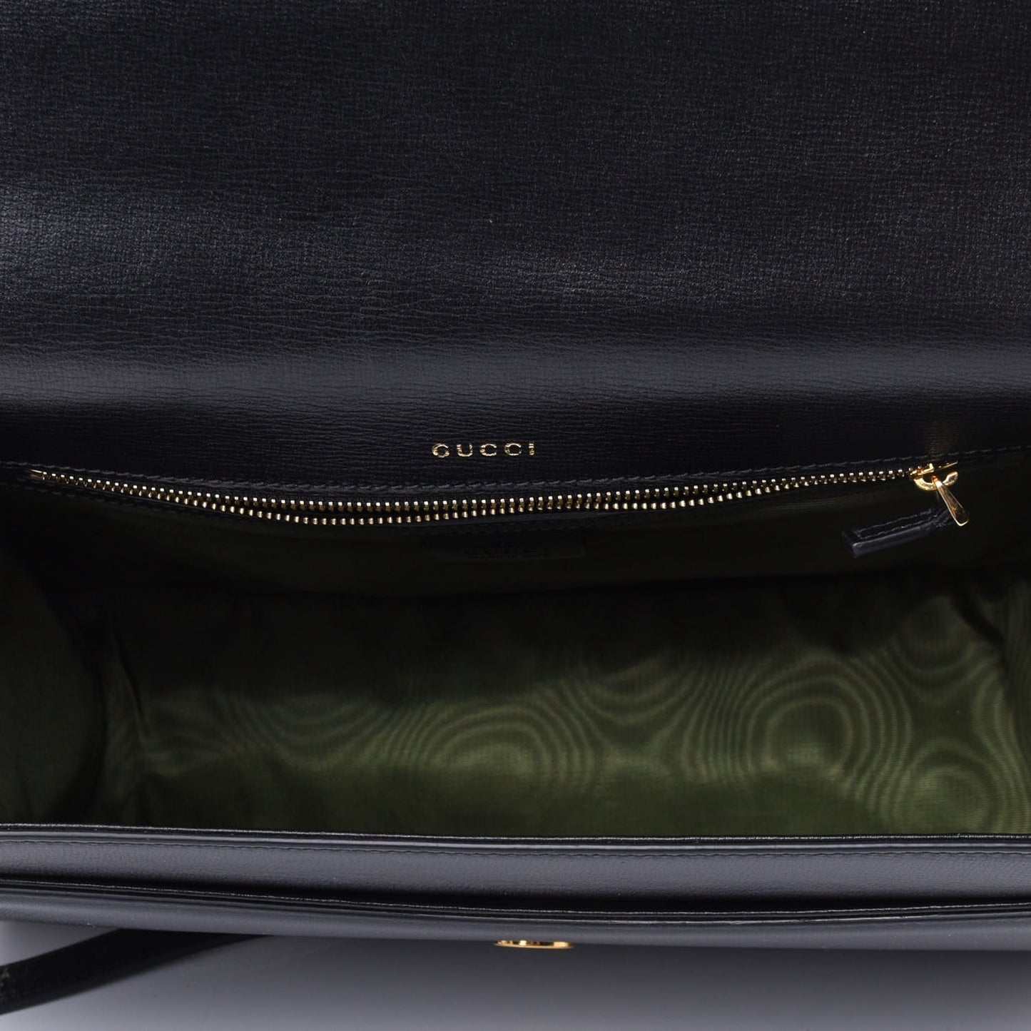 Textured Calfskin Medium Torchon GG Ring Shoulder Bag Black