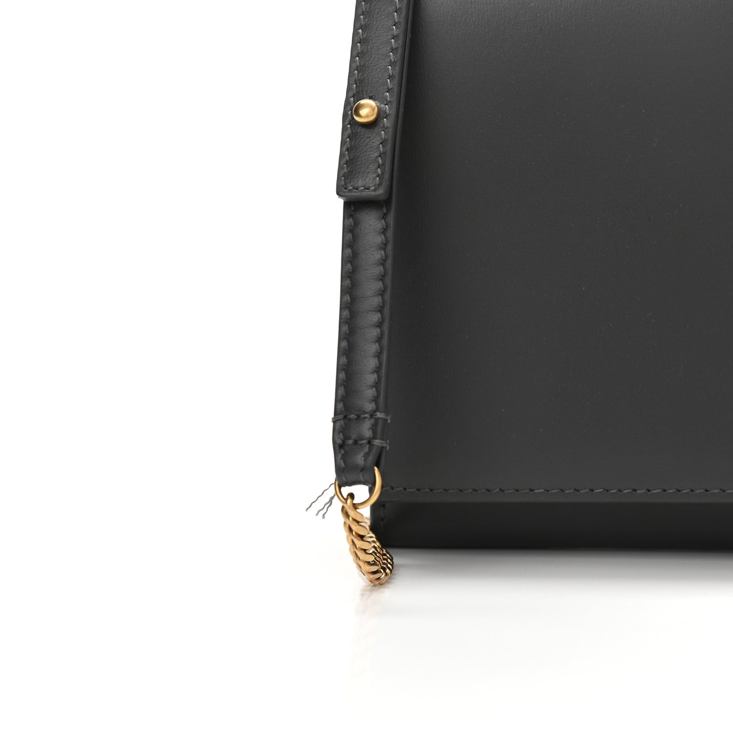 Glossy Calfskin Monogram Chain Wallet Storm