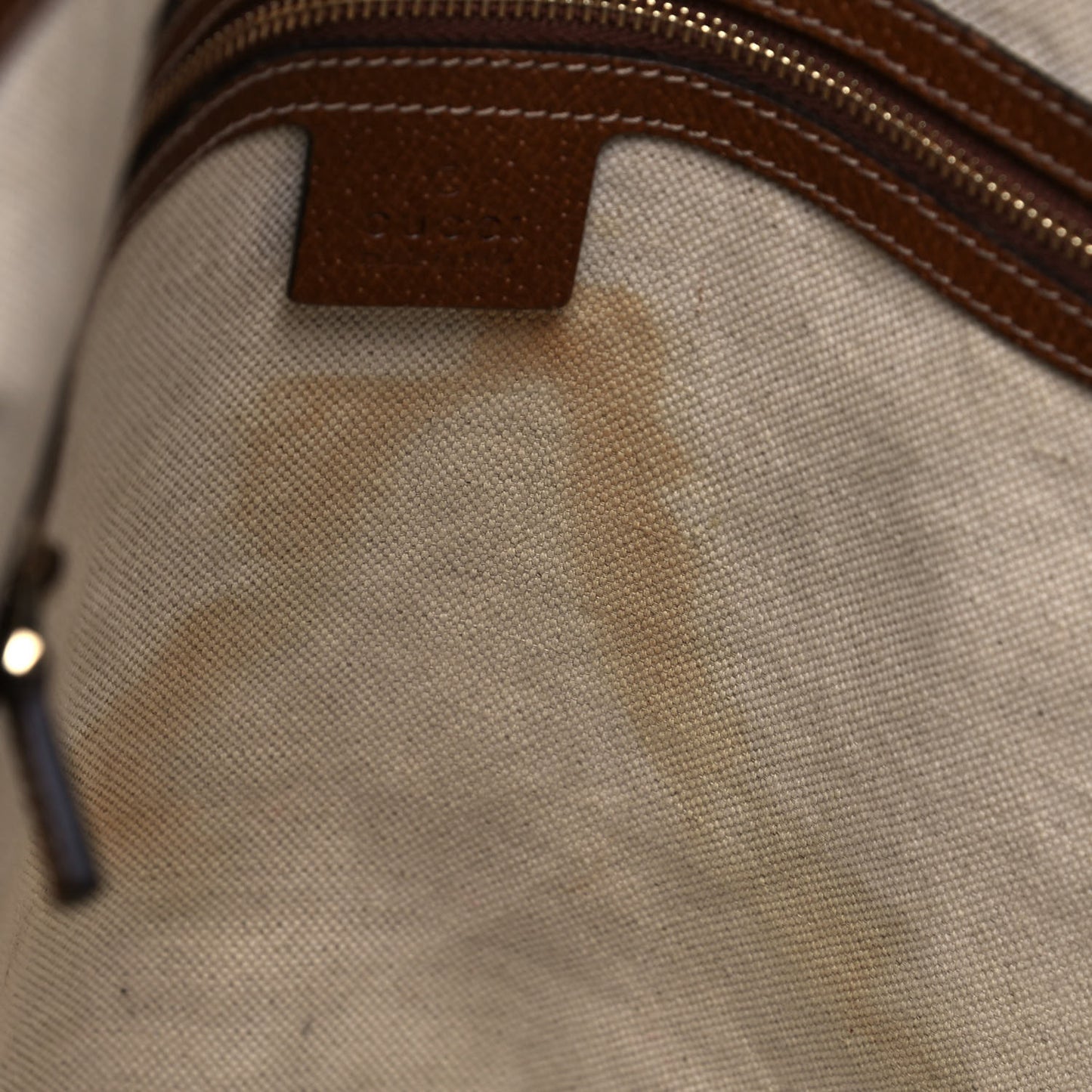 Monogram Large Bree Foldover Tote Beige Tabacco