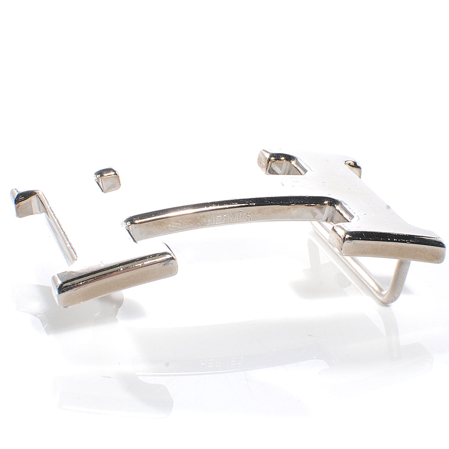 Hermes 32mm Palladium H Belt Buckle Silver 4 of 5