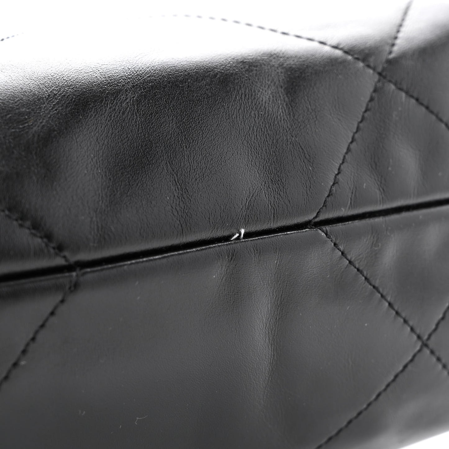 Shiny Calfskin Quilted Small Chanel 22 Black