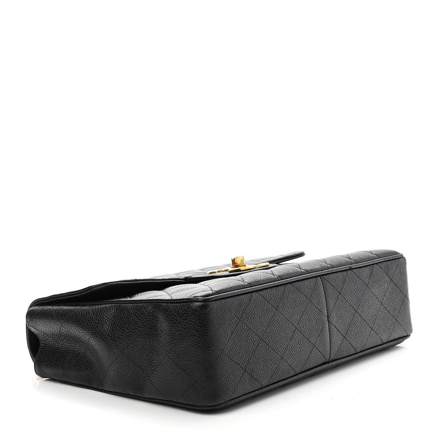 Caviar Quilted XL Jumbo Single Flap Black