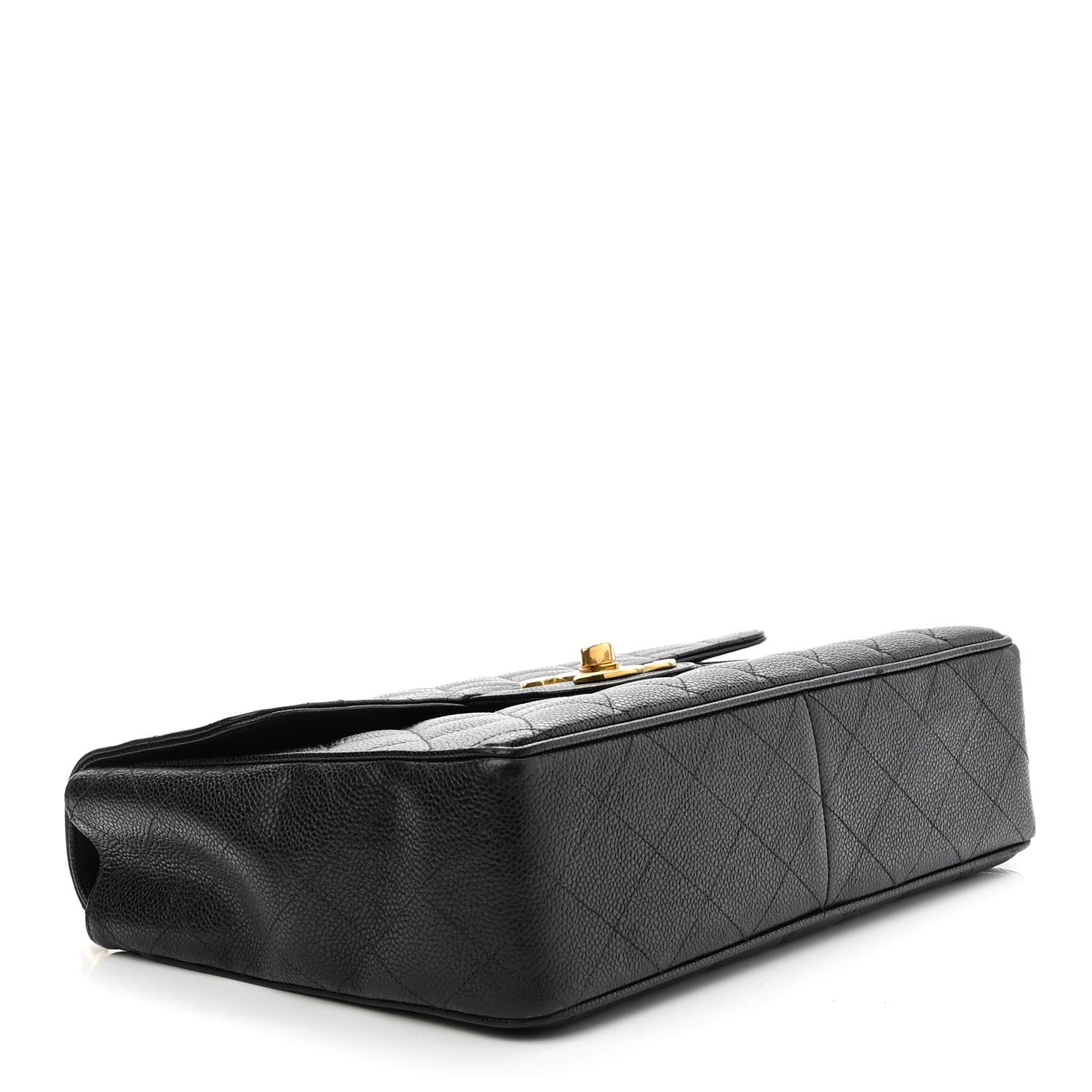 Chanel Caviar Quilted XL Jumbo Single Flap Black 3 of 9