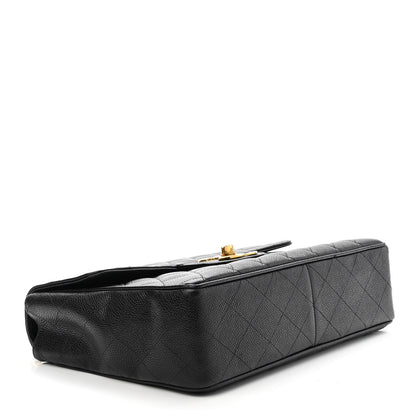 Chanel Caviar Quilted XL Jumbo Single Flap Black 3 of 9