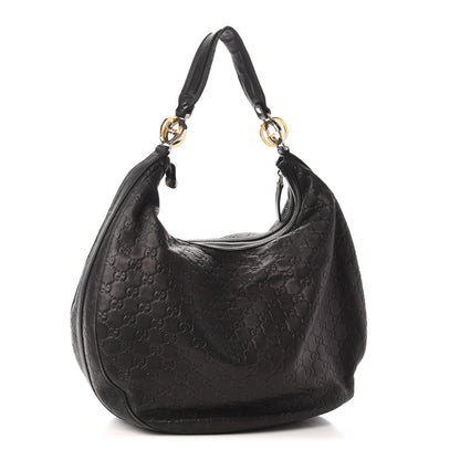 Gucci Guccissima Large GG Twins Hobo Black 3 of 14