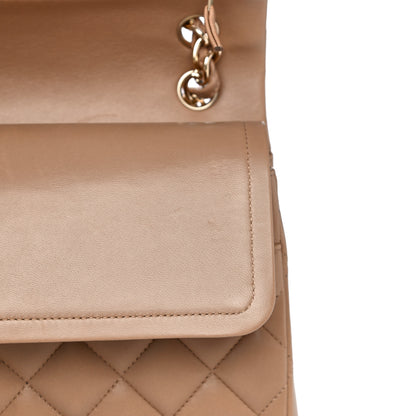 Chanel Lambskin Quilted Jumbo Double Flap Dark Beige 15 of 31