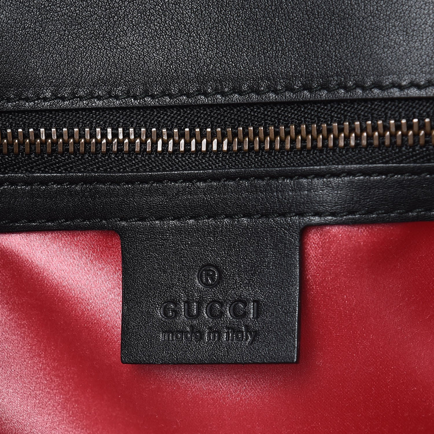 Gucci Calfskin Matelasse Small GG Marmont Shoulder Bag Black White 6 of 15