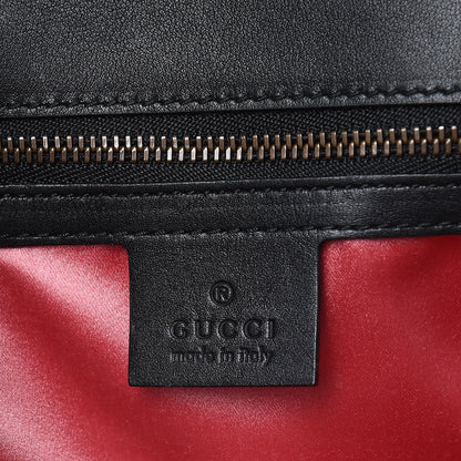 Gucci Calfskin Matelasse Small GG Marmont Shoulder Bag Black White 6 of 15