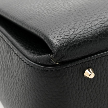 Gucci Dollar Calfskin Medium Interlocking G Top Handle Shoulder Bag Black 12 of 14