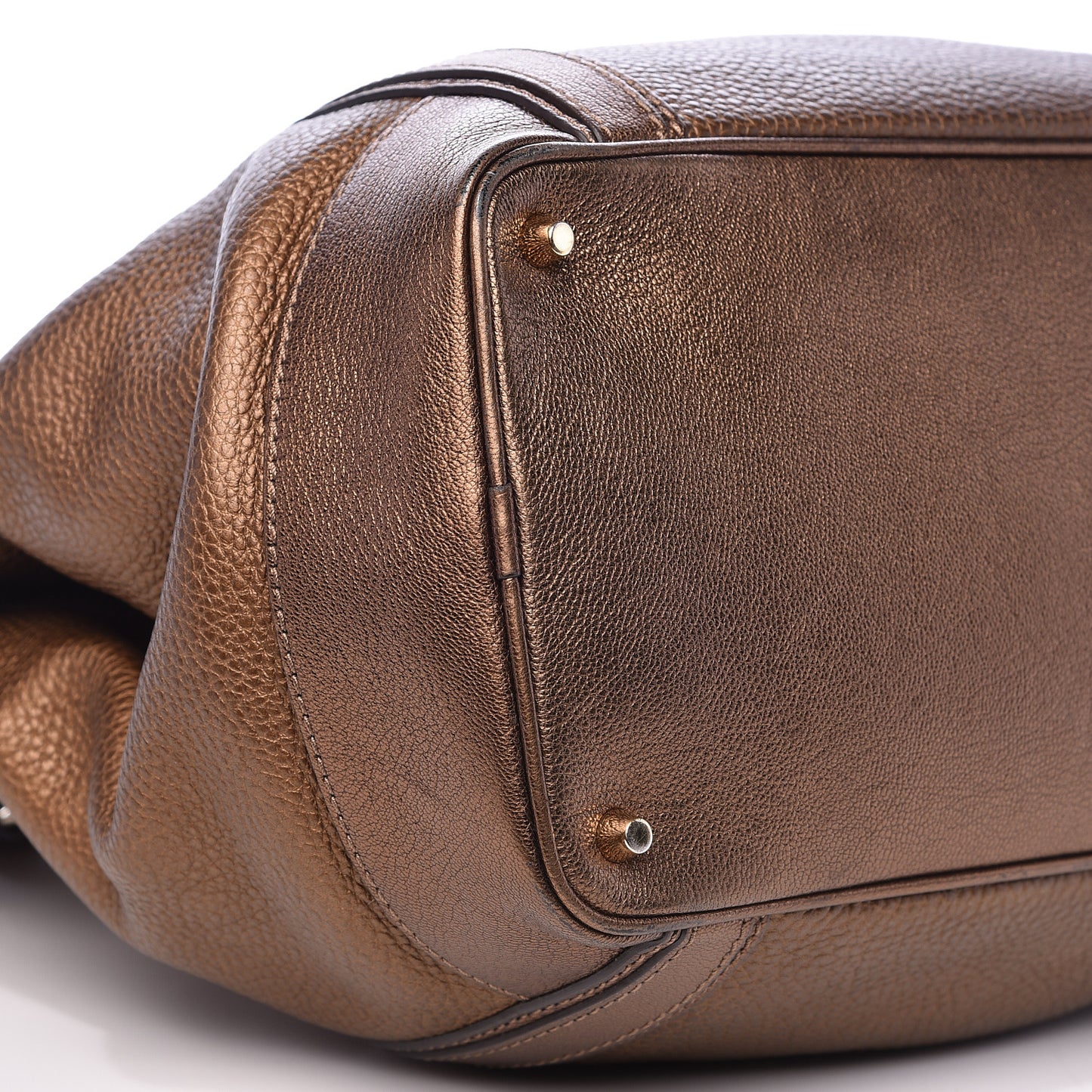 Grainy Calfskin Medium Golderton Tote Antique Gold