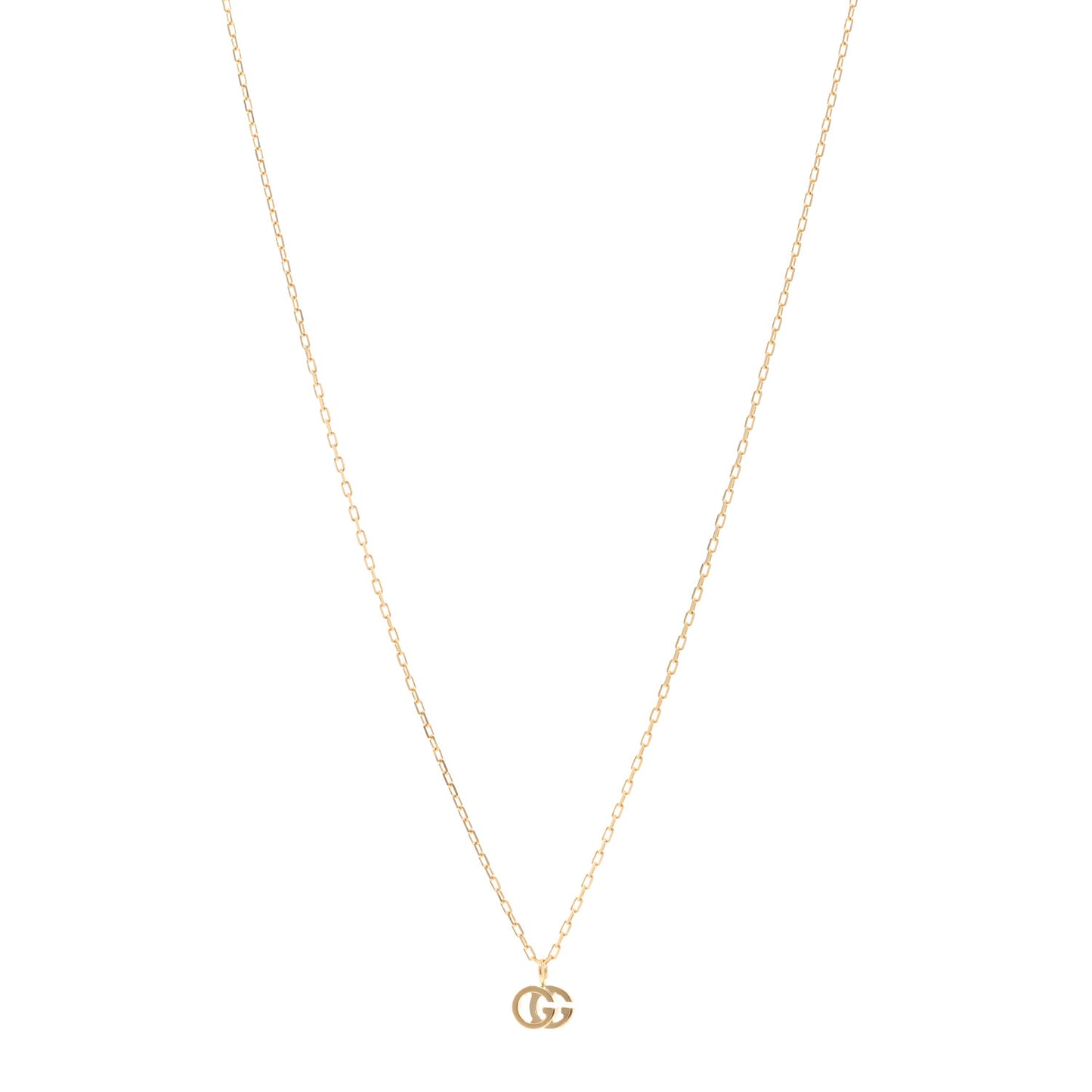 18K Yellow Gold Running G Pendant Necklace