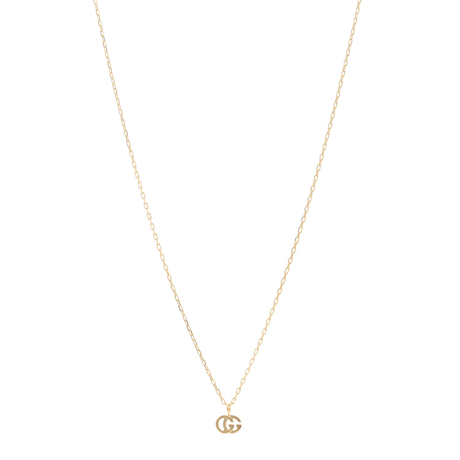 Gucci 18K Yellow Gold Running G Pendant Necklace 1 of 5