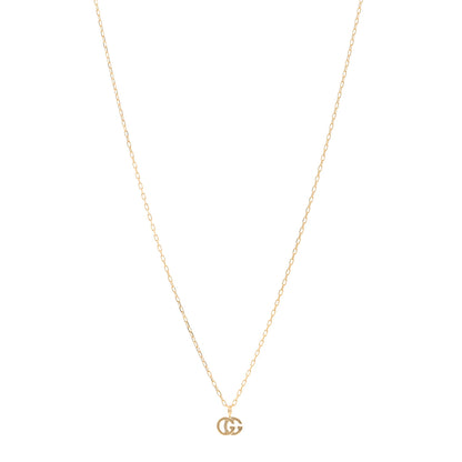 Gucci 18K Yellow Gold Running G Pendant Necklace 1 of 5