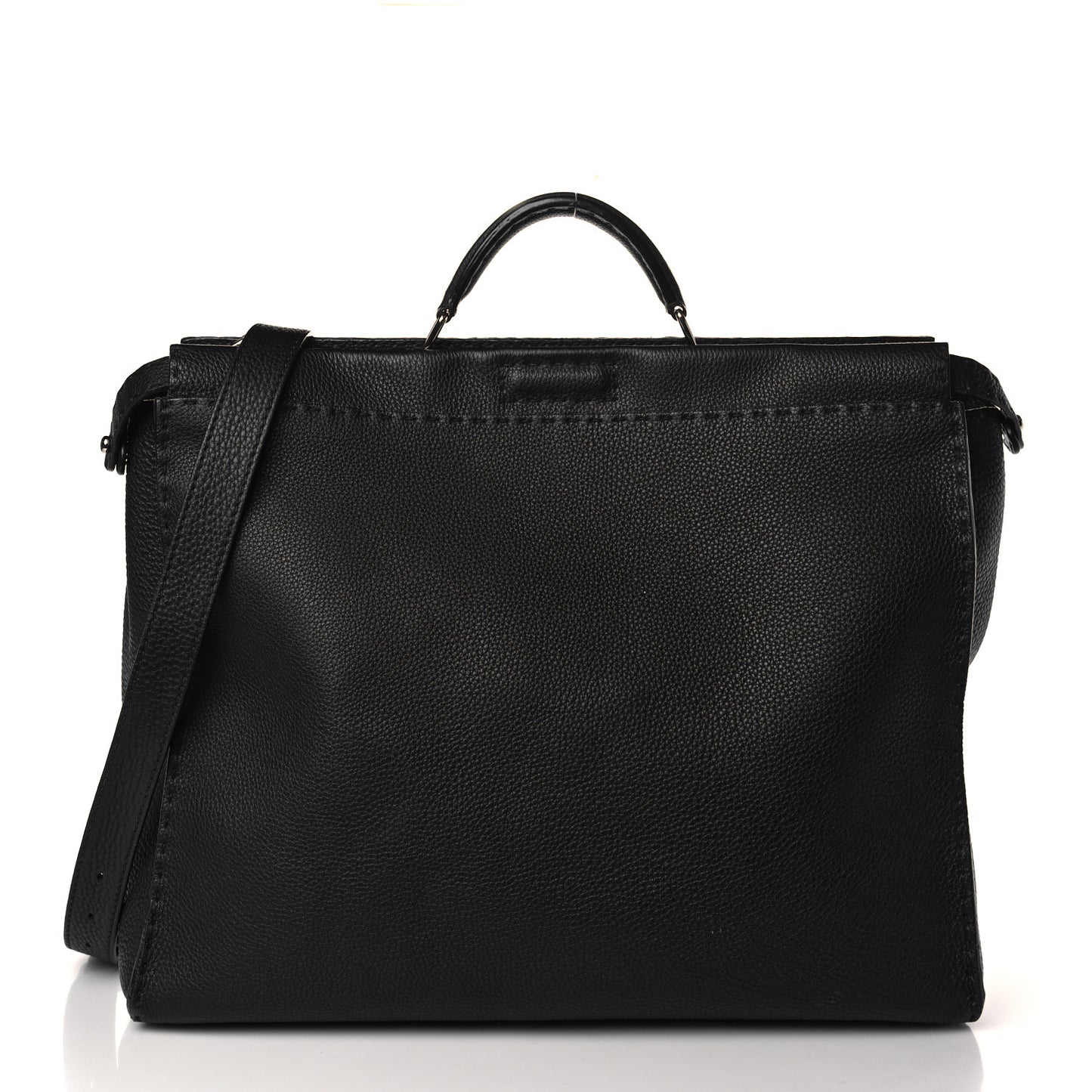 Cuoio Romano Selleria Monster Eyes Inlay Large Mens Peekaboo Iconic Essential Satchel Black Sunflower