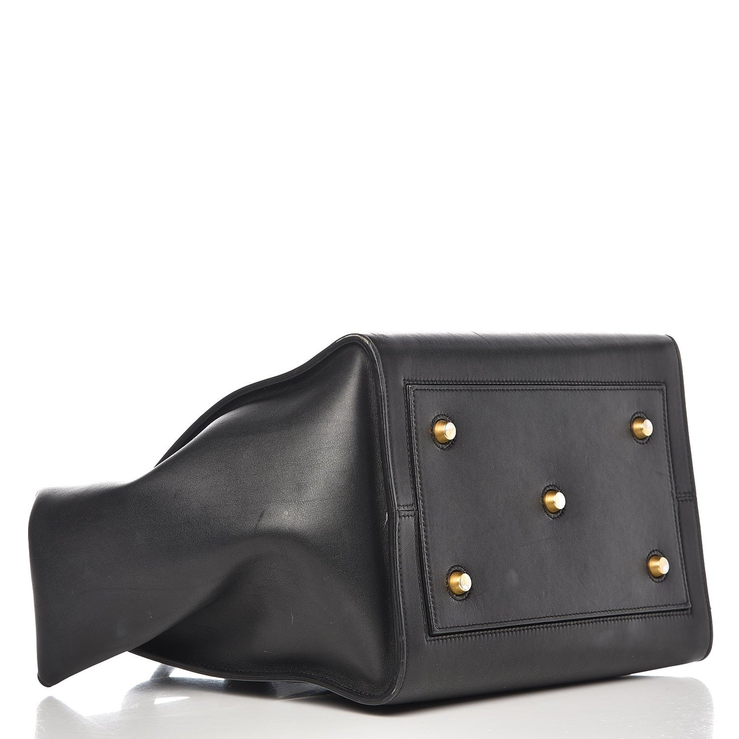 Smooth Calfskin Small Tie Knot Tote Black