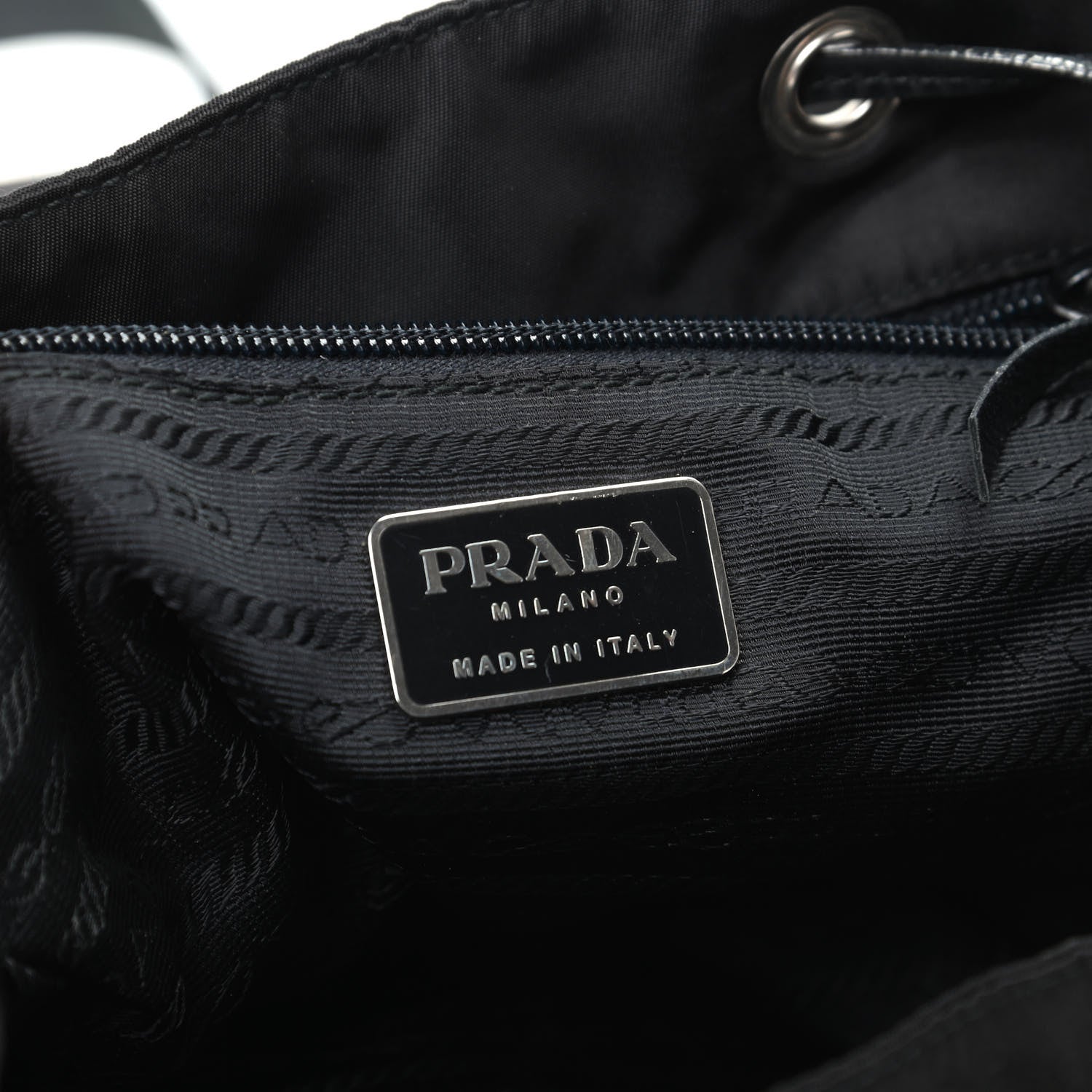 Prada Tessuto Nylon Calfskin Backpack Black 6 of 9