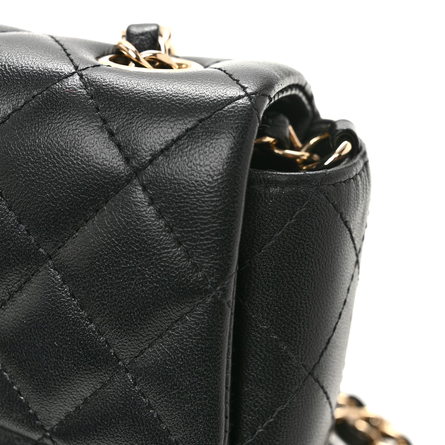 Chanel Lambskin Quilted Mini Rectangular Flap Black 13 of 14