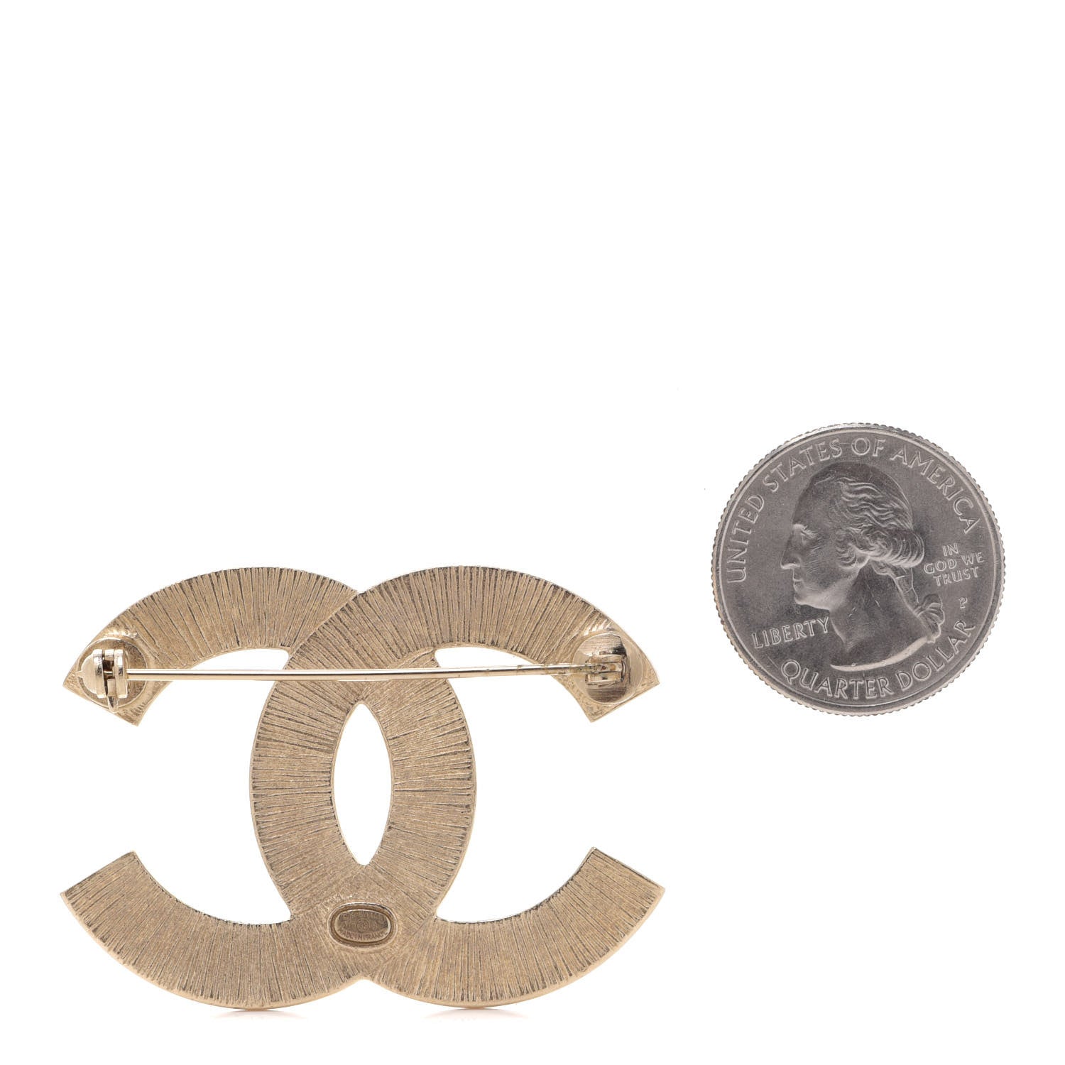 Chanel Pearl CC Brooch Gold Pearly White 3 of 5