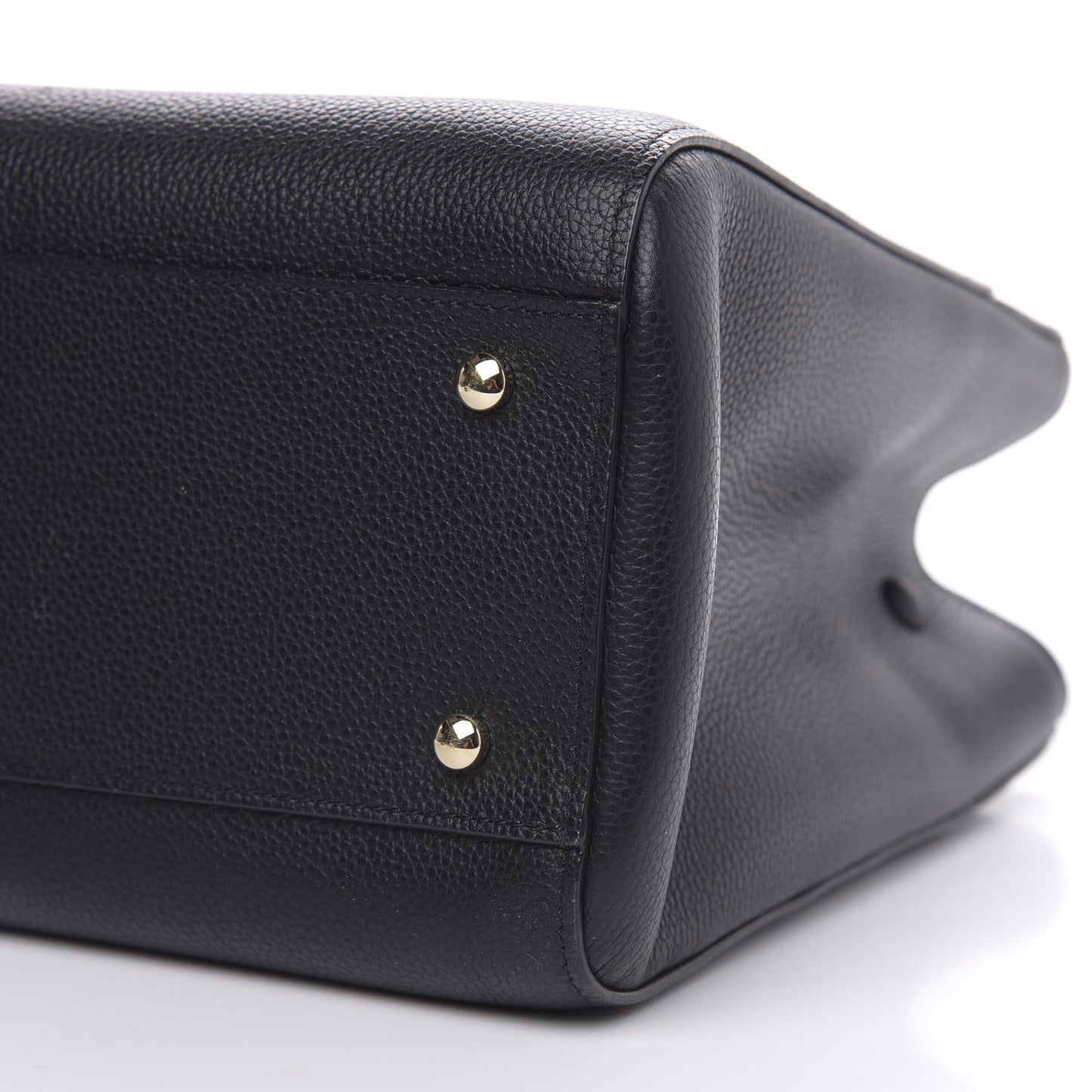 Grained Calfskin Small Neo Executive Shopper Tote Black