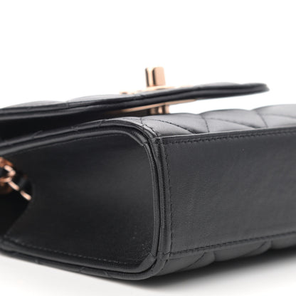 Chanel Lambskin Quilted Mini Trendy CC Clutch With Chain Black 9 of 12