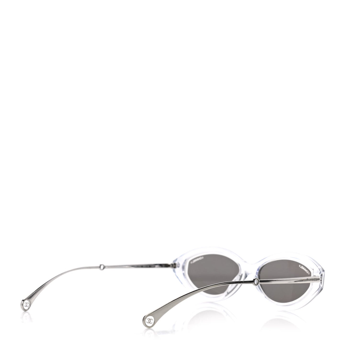 Oval Removable Pearl Chain Sunglasses 5424 Silver
