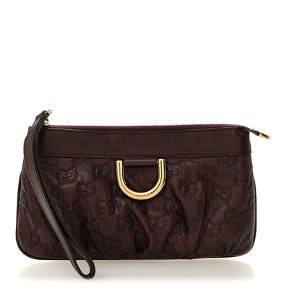 Gucci Guccissima D Gold Wristlet Bordeaux 1 of 8