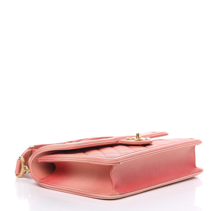 Chanel Caviar Quilted Medium Sunset On The Sea Flap Coral 4 of 9