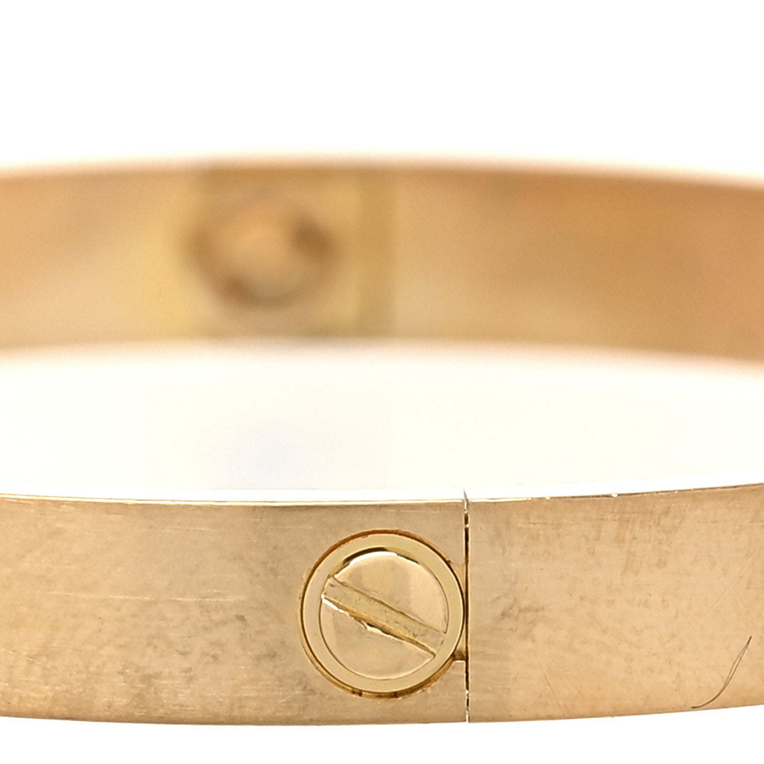 Cartier 18K Yellow Gold Brushed Finish LOVE Bracelet 17 4 of 8